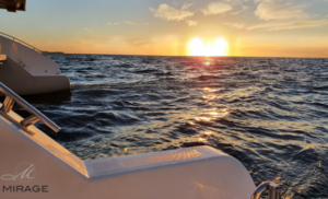 Sunset view from the Matrix Yacht