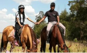 Horseback riding through the countryside