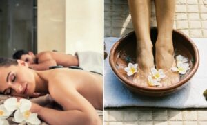 A hot stone massage facial and foot treatment for 2 johannesburg spa